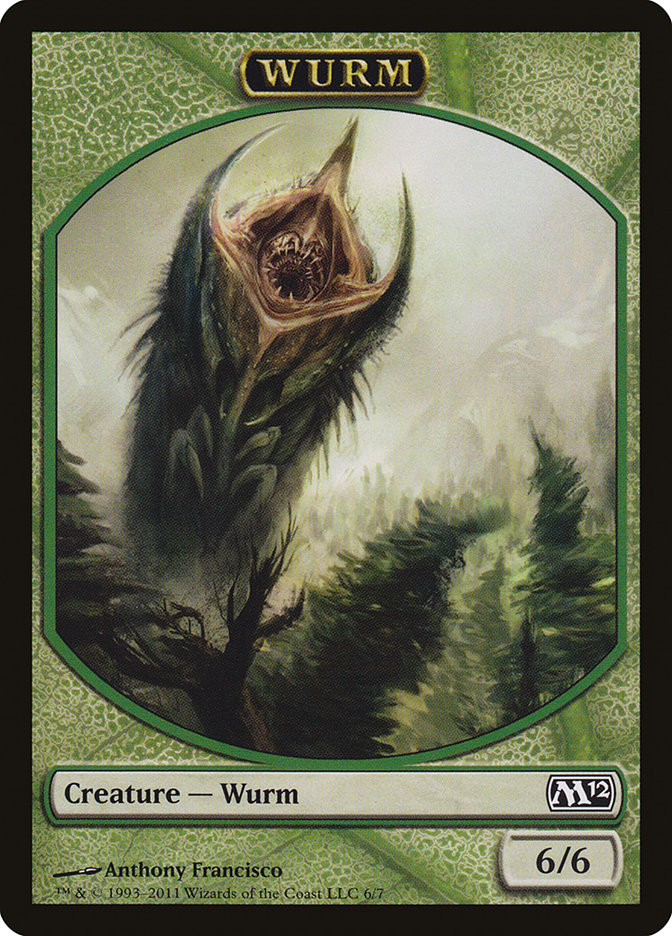 Wurm Token [Magic 2012 Tokens] | Shuffle n Cut Hobbies & Games