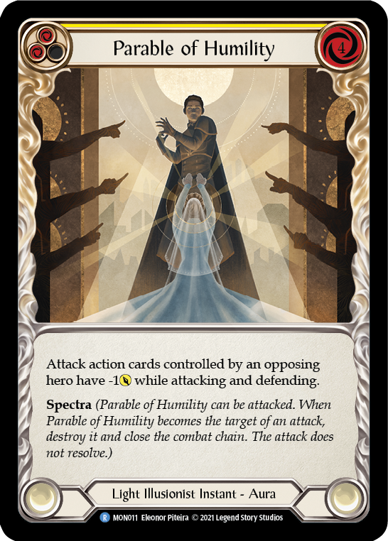 Parable of Humility (Rainbow Foil) [MON011-RF] 1st Edition Rainbow Foil | Shuffle n Cut Hobbies & Games