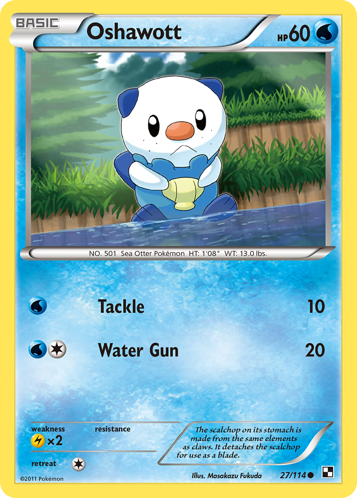 Oshawott (27/114) [Black & White: Base Set] | Shuffle n Cut Hobbies & Games