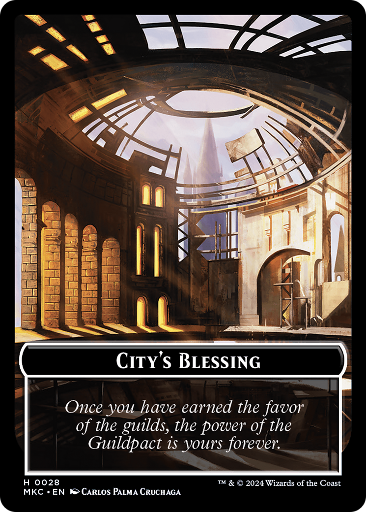 City's Blessing // Zombie Double-Sided Token [Murders at Karlov Manor Commander Tokens] | Shuffle n Cut Hobbies & Games