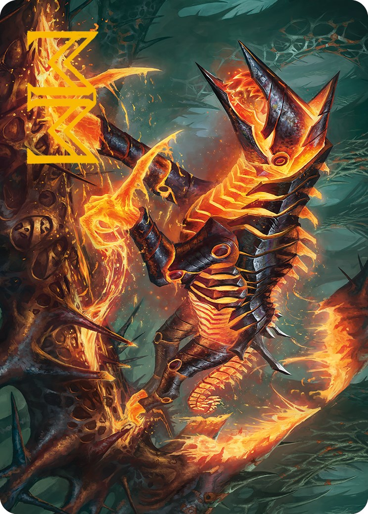 Kuldotha Cackler Art Card (Gold-Stamped Signature) [Phyrexia: All Will Be One Art Series] | Shuffle n Cut Hobbies & Games