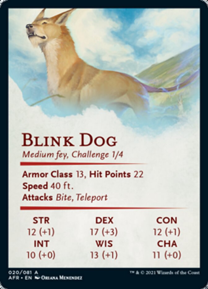 Blink Dog Art Card [Dungeons & Dragons: Adventures in the Forgotten Realms Art Series] | Shuffle n Cut Hobbies & Games