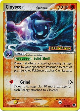 Cloyster (14/101) (Delta Species) (Stamped) [EX: Dragon Frontiers] | Shuffle n Cut Hobbies & Games