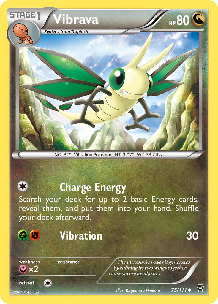 Vibrava (75/111) [XY: Furious Fists] | Shuffle n Cut Hobbies & Games