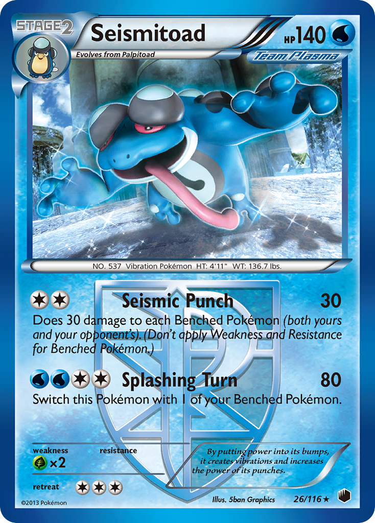 Seismitoad (26/116) [Black & White: Plasma Freeze] | Shuffle n Cut Hobbies & Games