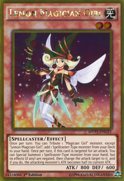 Lemon Magician Girl [MVP1-ENG51] Gold Rare | Shuffle n Cut Hobbies & Games