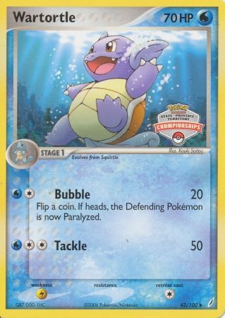 Wartortle (42/100) (States Championship Promo) [EX: Crystal Guardians] | Shuffle n Cut Hobbies & Games