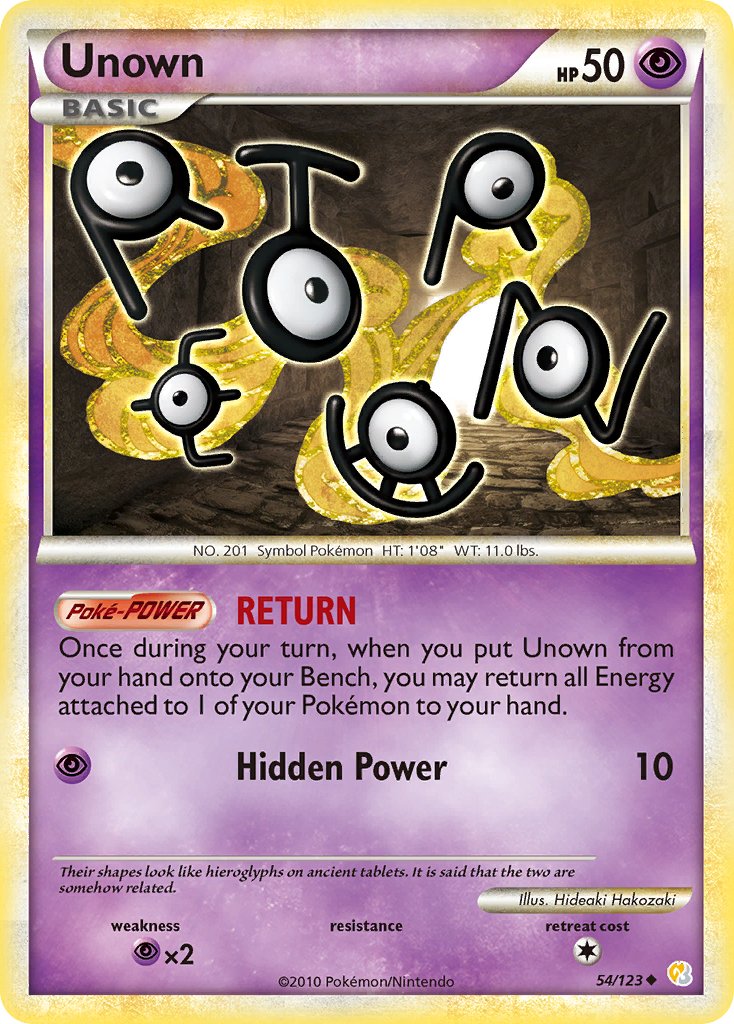 Unown (54/123) [HeartGold & SoulSilver: Base Set] | Shuffle n Cut Hobbies & Games