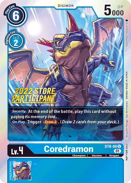 Coredramon [ST8-06] (2022 Store Participant) [Starter Deck: Ulforce Veedramon Promos] | Shuffle n Cut Hobbies & Games