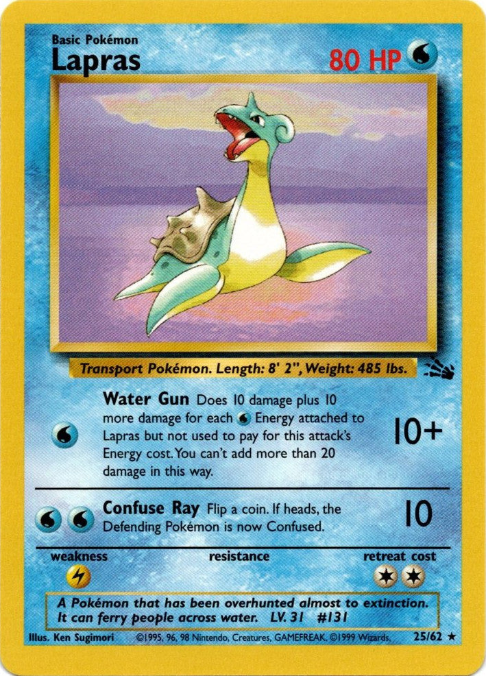 Lapras (25/62) [Fossil Unlimited] | Shuffle n Cut Hobbies & Games