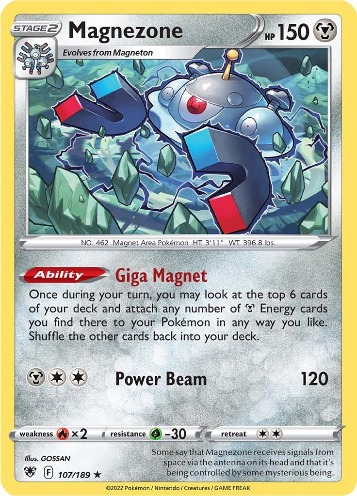 Magnezone (107/189) (Theme Deck Exclusive) [Sword & Shield: Astral Radiance] | Shuffle n Cut Hobbies & Games