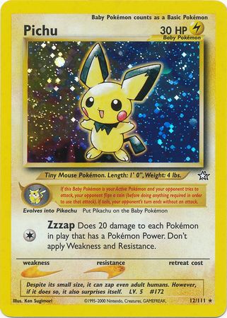 Pichu (12/111) [Neo Genesis Unlimited] | Shuffle n Cut Hobbies & Games