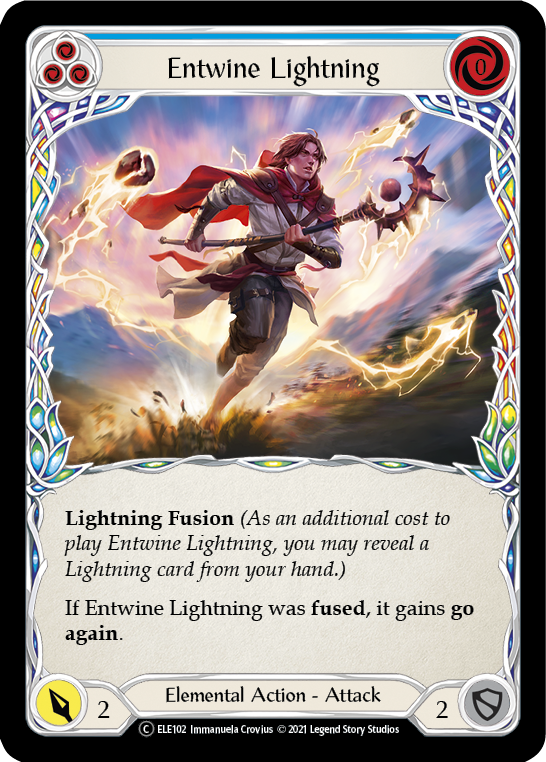 Entwine Lightning (Blue) [U-ELE102] Unlimited Rainbow Foil | Shuffle n Cut Hobbies & Games