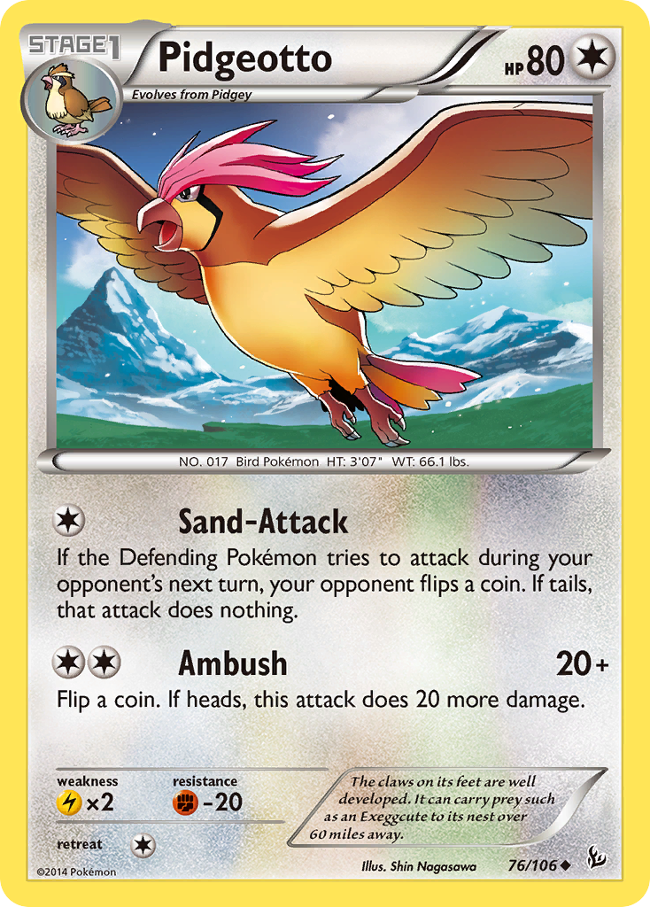 Pidgeotto (76/106) [XY: Flashfire] | Shuffle n Cut Hobbies & Games