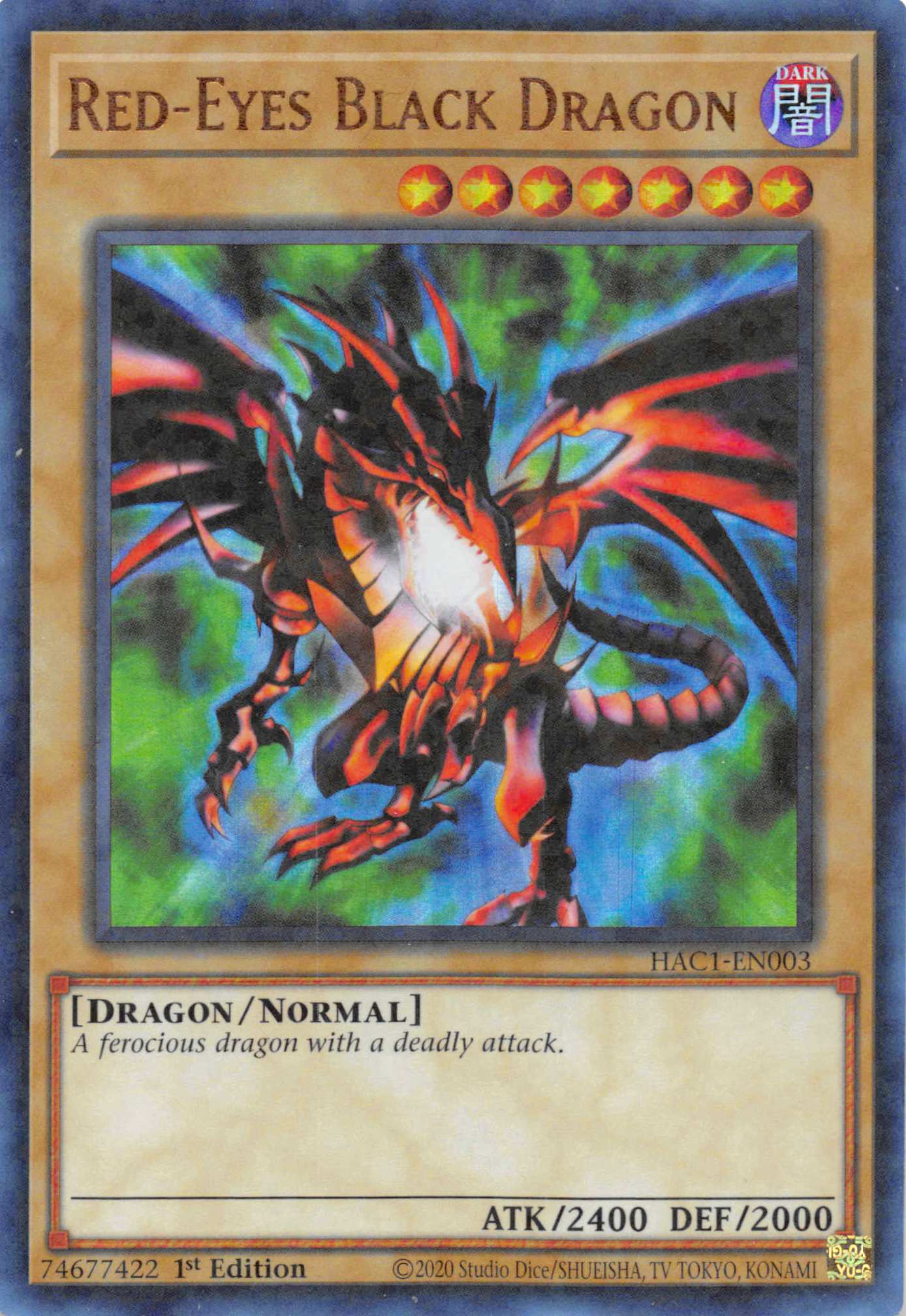 Red-Eyes Black Dragon (Duel Terminal) [HAC1-EN003] Parallel Rare | Shuffle n Cut Hobbies & Games