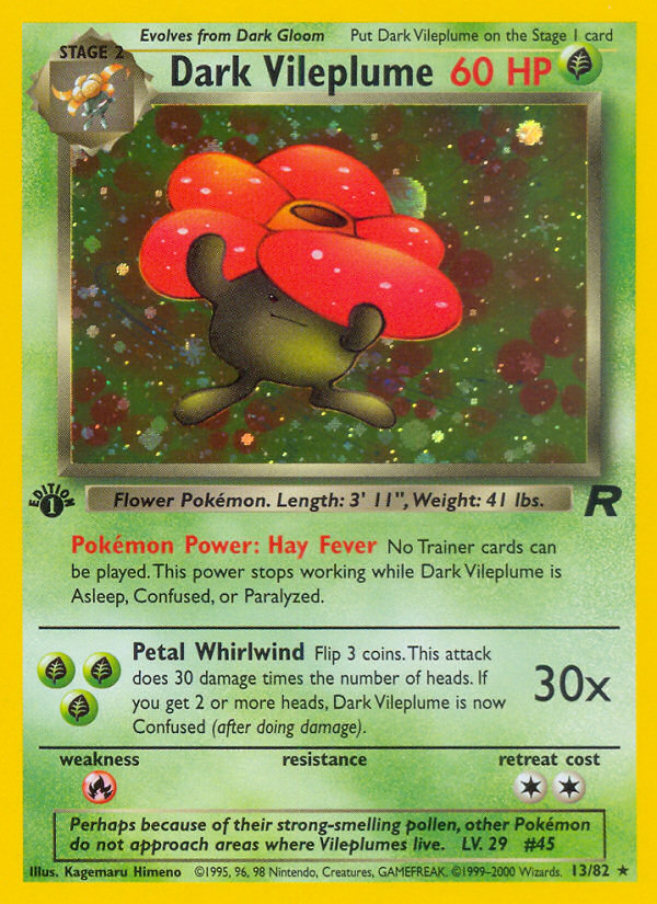 Dark Vileplume (13/82) [Team Rocket 1st Edition] | Shuffle n Cut Hobbies & Games