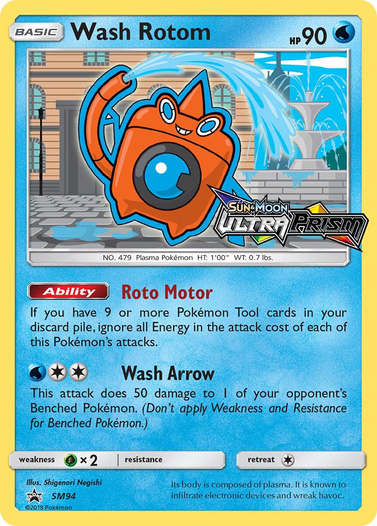 Wash Rotom (SM94) [Sun & Moon: Black Star Promos] | Shuffle n Cut Hobbies & Games