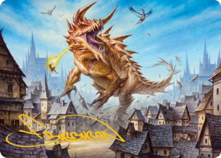 Tarrasque Art Card (Gold-Stamped Signature) [Dungeons & Dragons: Adventures in the Forgotten Realms Art Series] | Shuffle n Cut Hobbies & Games