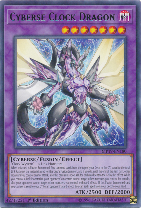 Cyberse Clock Dragon [MP19-EN180] Rare | Shuffle n Cut Hobbies & Games