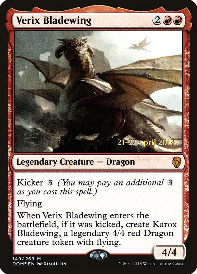 Verix Bladewing [Dominaria Prerelease Promos] | Shuffle n Cut Hobbies & Games