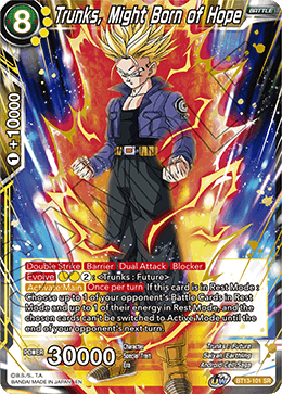 Trunks, Might Born of Hope (Super Rare) [BT13-101] | Shuffle n Cut Hobbies & Games