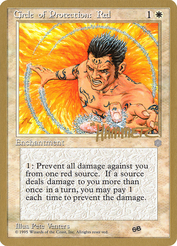 Circle of Protection: Red (Shawn "Hammer" Regnier) (SB) [Pro Tour Collector Set] | Shuffle n Cut Hobbies & Games