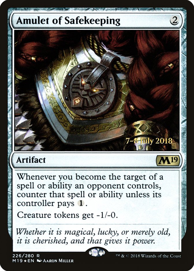 Amulet of Safekeeping [Core Set 2019 Prerelease Promos] | Shuffle n Cut Hobbies & Games