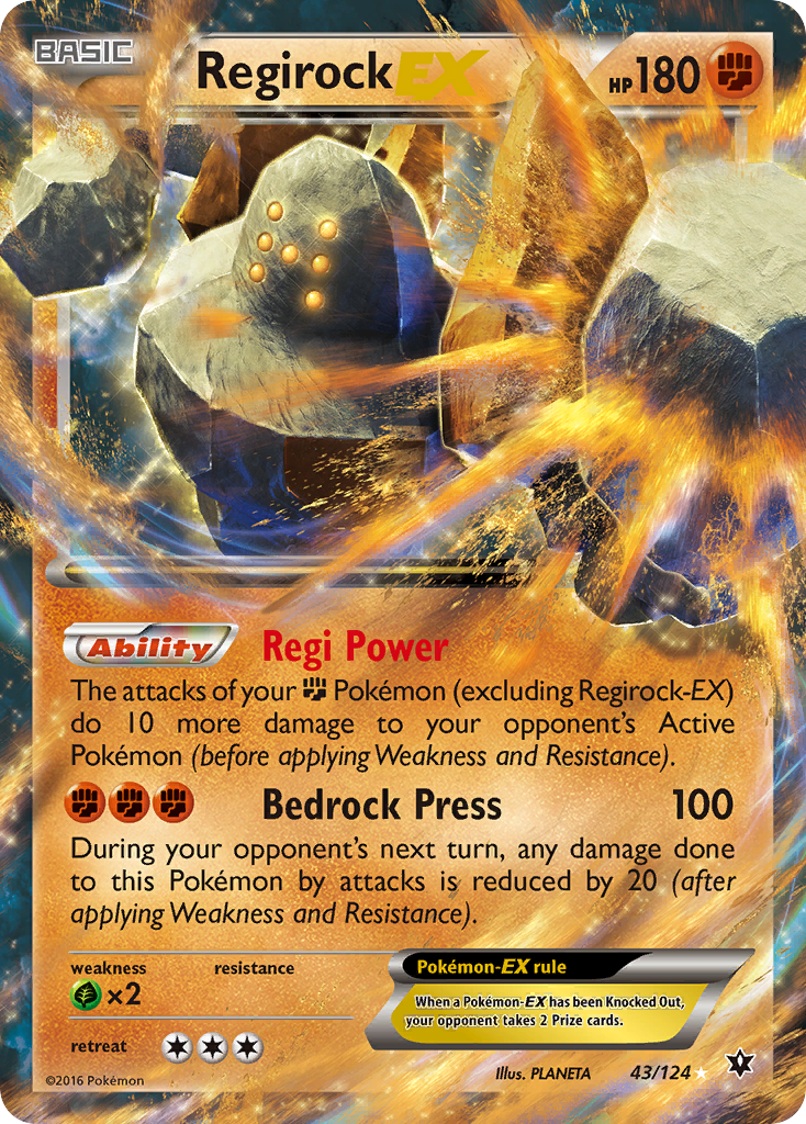 Regirock EX (43/124) [XY: Fates Collide] | Shuffle n Cut Hobbies & Games