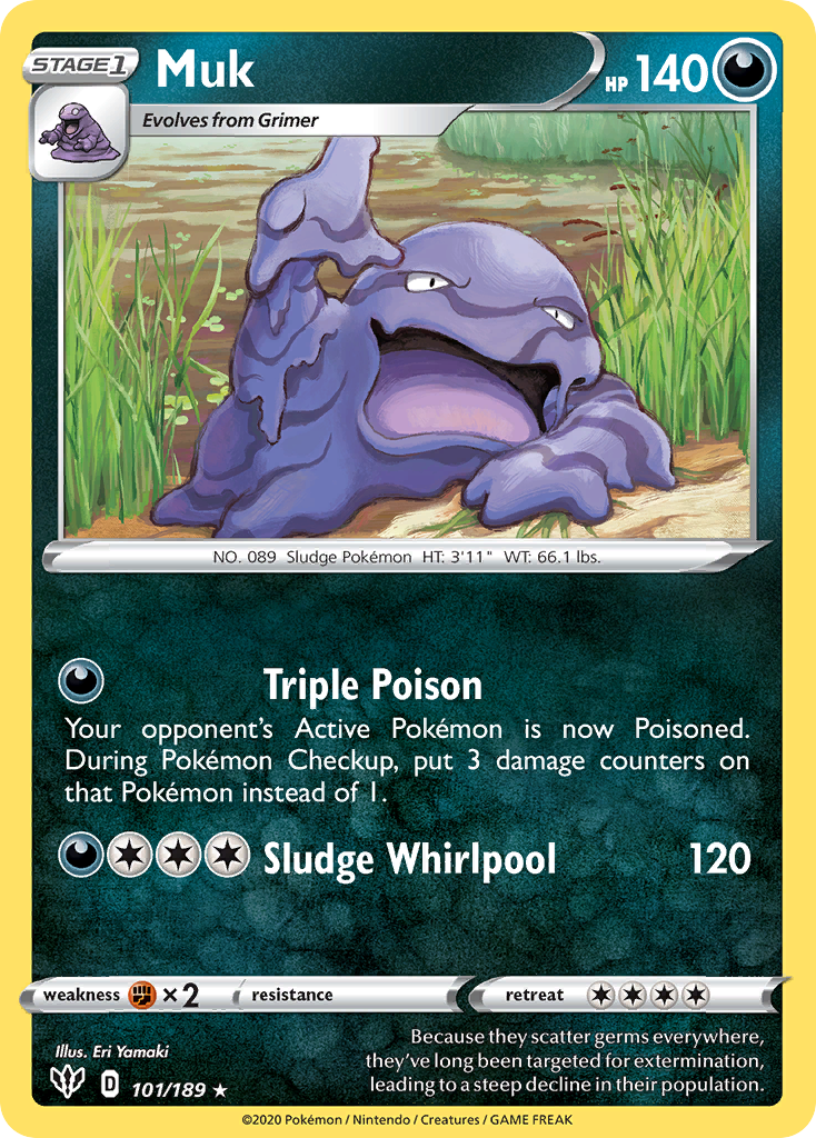 Muk (101/189) [Sword & Shield: Darkness Ablaze] | Shuffle n Cut Hobbies & Games