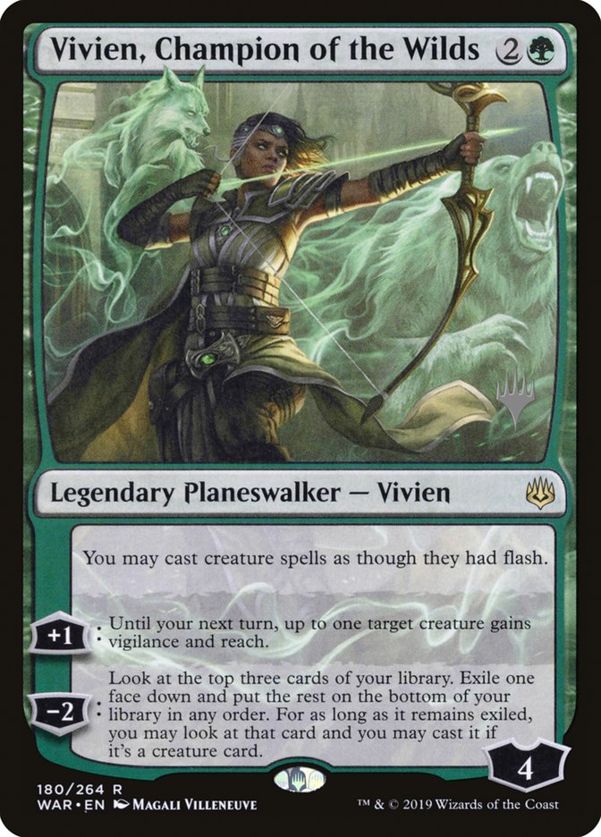 Vivien, Champion of the Wilds (Promo Pack) [War of the Spark Promos] | Shuffle n Cut Hobbies & Games