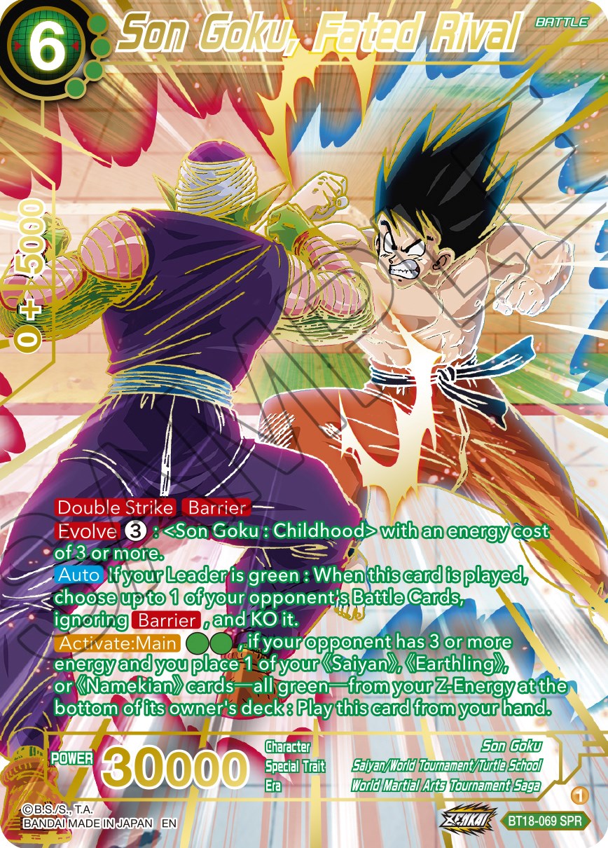 Son Goku, Fated Rival (SPR) (BT18-069) [Dawn of the Z-Legends] | Shuffle n Cut Hobbies & Games