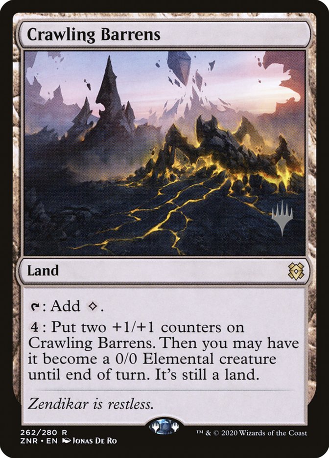 Crawling Barrens (Promo Pack) [Zendikar Rising Promos] | Shuffle n Cut Hobbies & Games