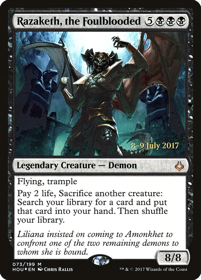 Razaketh, the Foulblooded [Hour of Devastation Prerelease Promos] | Shuffle n Cut Hobbies & Games