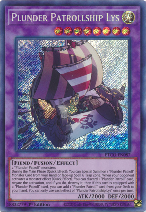 Plunder Patrollship Lys [ETCO-EN087] Secret Rare | Shuffle n Cut Hobbies & Games