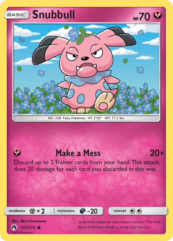 Snubbull (137/214) [Sun & Moon: Lost Thunder] | Shuffle n Cut Hobbies & Games