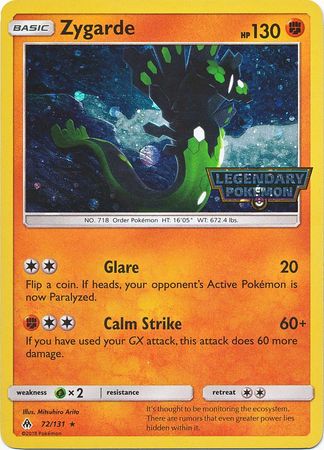 Zygarde (72/131) (Cosmos Holo) [Sun & Moon: Forbidden Light] | Shuffle n Cut Hobbies & Games