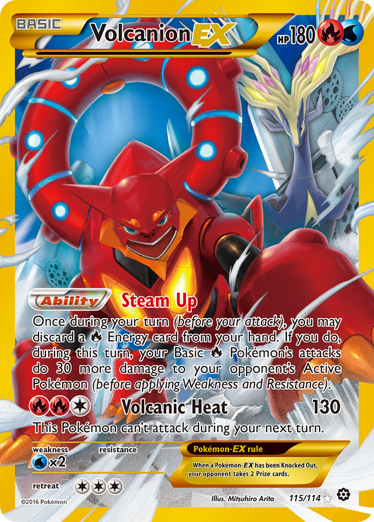 Volcanion EX (115/114) [XY: Steam Siege] | Shuffle n Cut Hobbies & Games