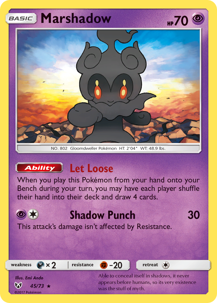 Marshadow (45/73) [Sun & Moon: Shining Legends] | Shuffle n Cut Hobbies & Games