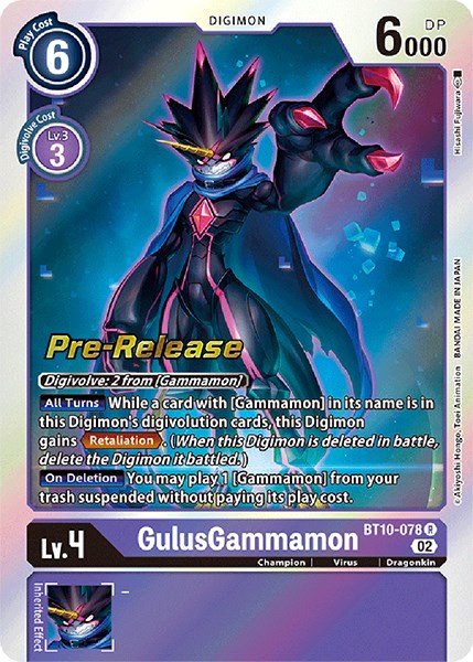 GulusGammamon [BT10-078] [Xros Encounter Pre-Release Cards] | Shuffle n Cut Hobbies & Games