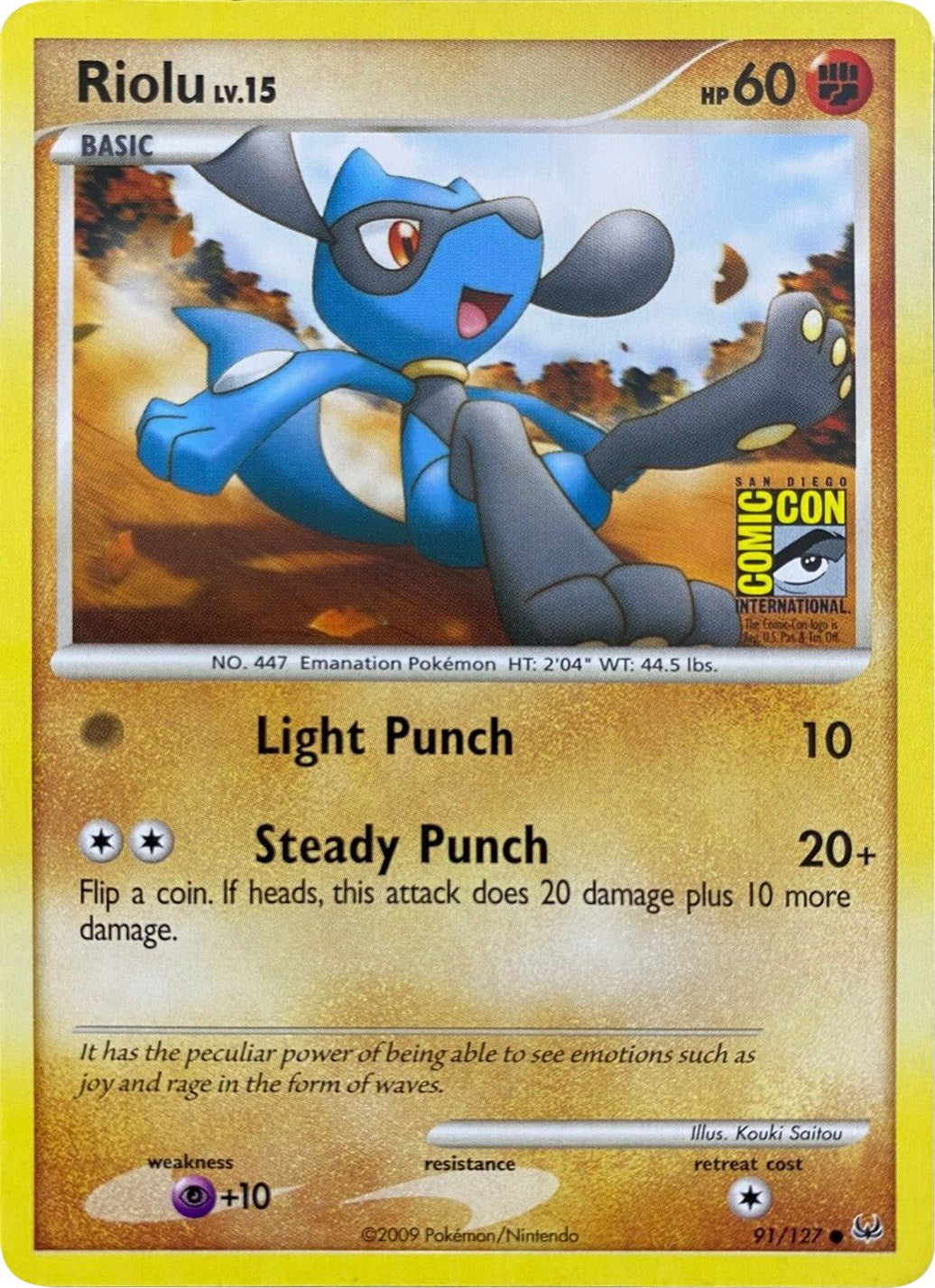 Riolu (91/127) (SDCC 2009) [Platinum: Base Set] | Shuffle n Cut Hobbies & Games