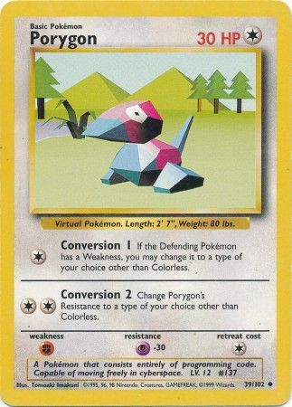 Porygon (39/102) [Base Set Unlimited] | Shuffle n Cut Hobbies & Games