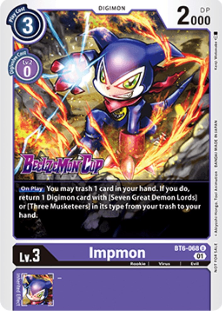 Impmon [BT6-068] (Beelzemon Cup Participation) [Starter Deck: Beelzemon Advanced Deck Set Promos] | Shuffle n Cut Hobbies & Games