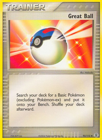 Great Ball (92/112) [EX: FireRed & LeafGreen] | Shuffle n Cut Hobbies & Games