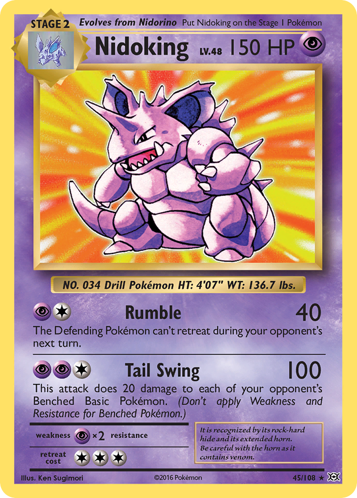 Nidoking (45/108) [XY: Evolutions] | Shuffle n Cut Hobbies & Games