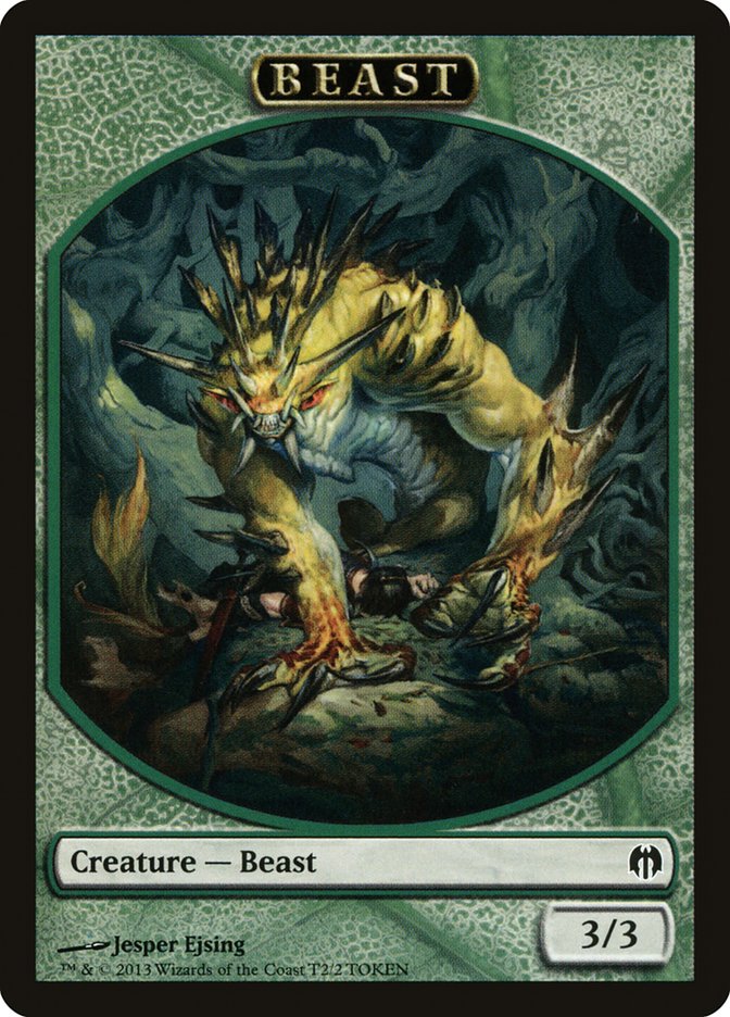 Beast Token [Duel Decks: Heroes vs. Monsters Tokens] | Shuffle n Cut Hobbies & Games