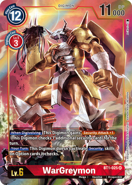 WarGreymon [BT1-025] (Alternate Art) [Release Special Booster Ver.1.0] | Shuffle n Cut Hobbies & Games