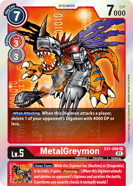 MetalGreymon [EX1-008] [Classic Collection] | Shuffle n Cut Hobbies & Games