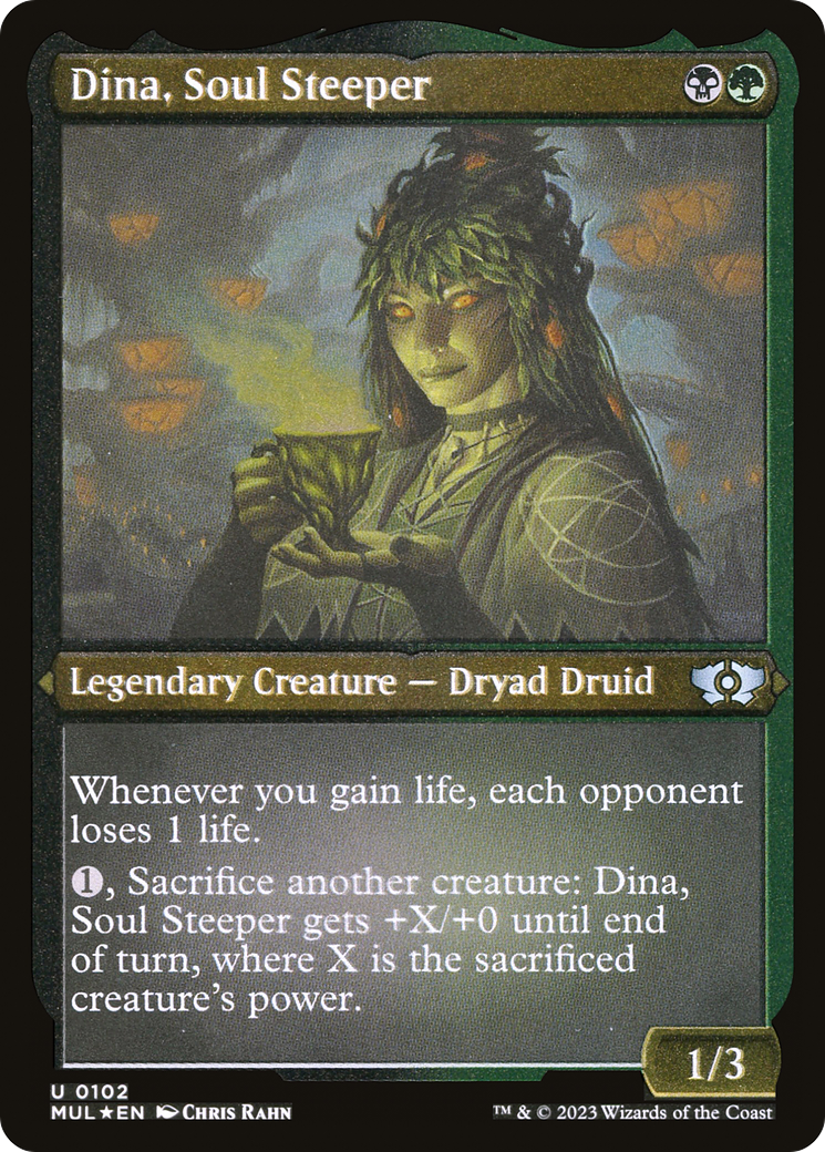 Dina, Soul Steeper (Foil Etched) [Multiverse Legends] | Shuffle n Cut Hobbies & Games