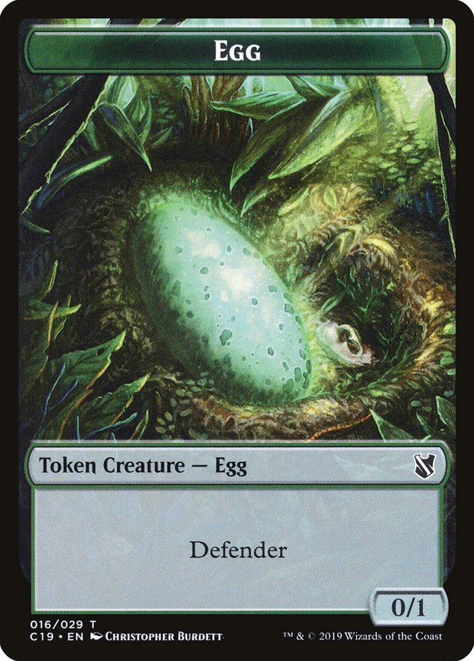 Gargoyle // Egg Double-Sided Token [Commander 2019 Tokens] | Shuffle n Cut Hobbies & Games