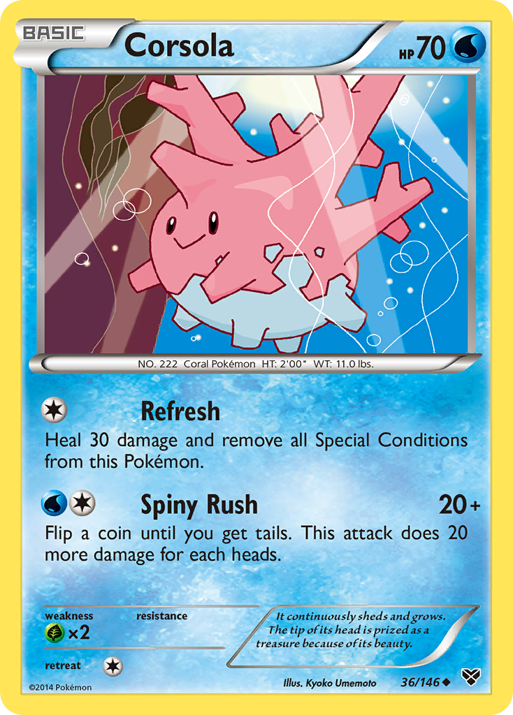 Corsola (36/146) [XY: Base Set] | Shuffle n Cut Hobbies & Games